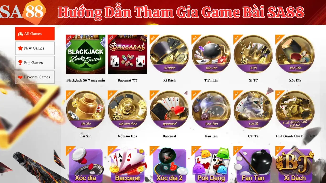 Hướng dẫn các bước chơi Game bài SA88 thành công